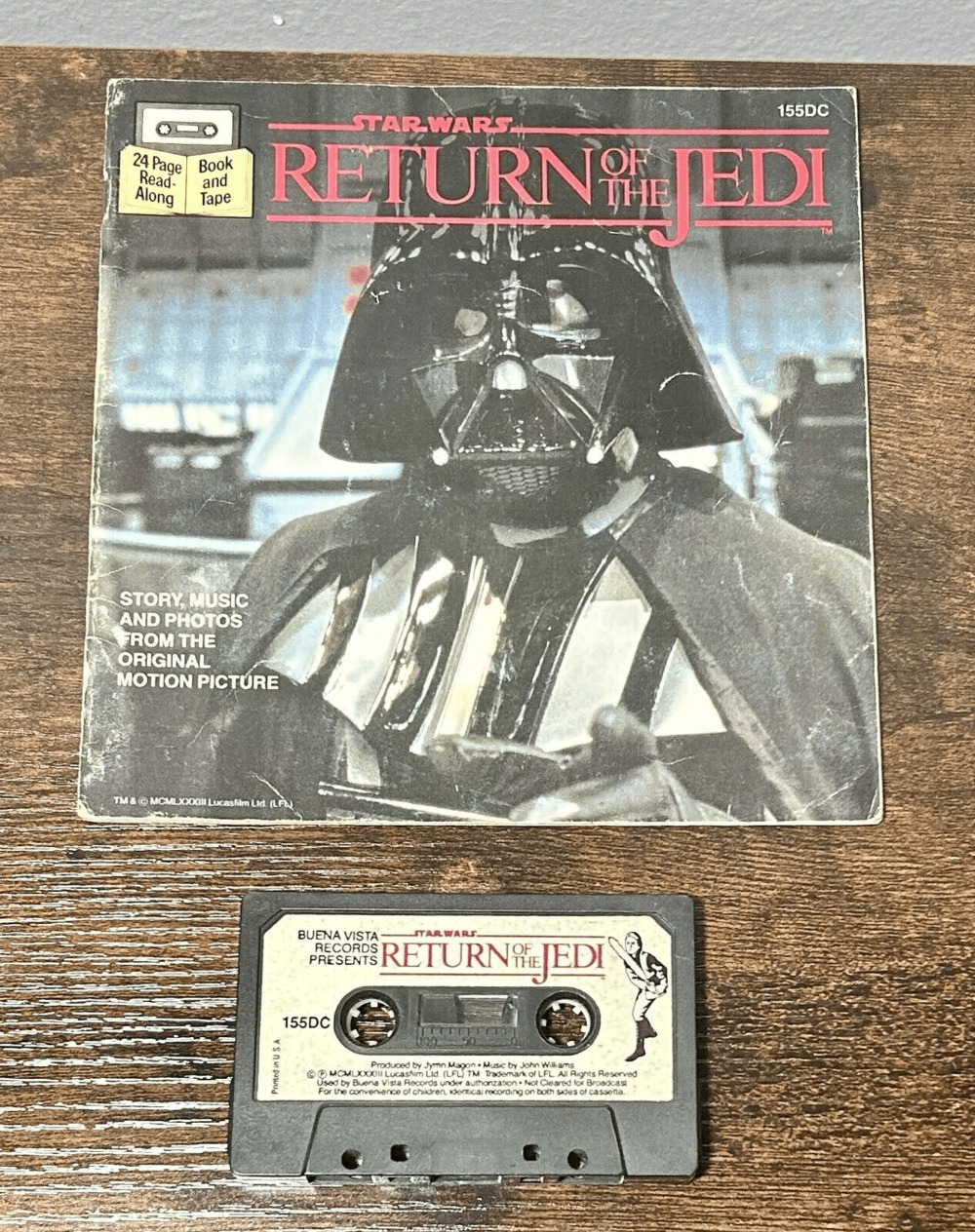 Vintage Star Wars Return Of The Jedi 24 Page Read Along Book 155DC And Cassette